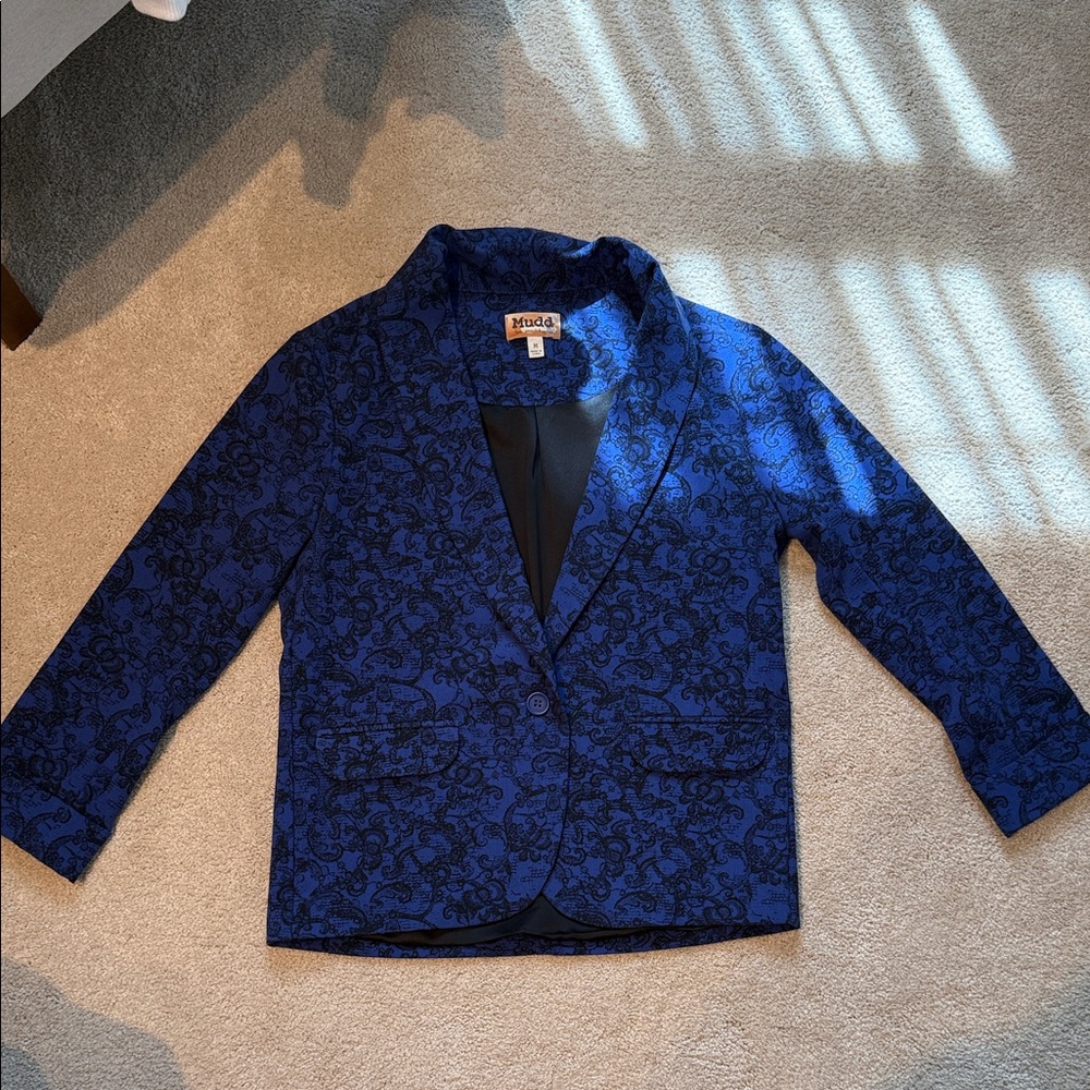 Mudd Navy Floral Blazer